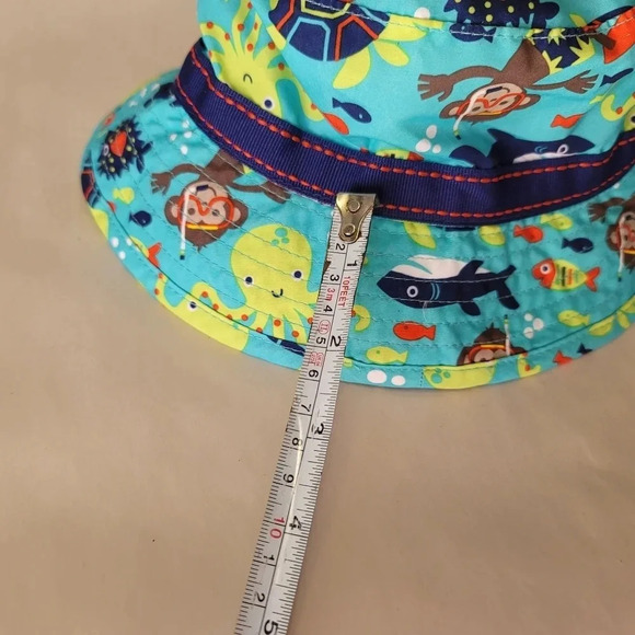 Old Navy Boys 12-18 MONTHS Swim & Sun Hat GREEN BLUE Aquarium - Picture 5 of 8